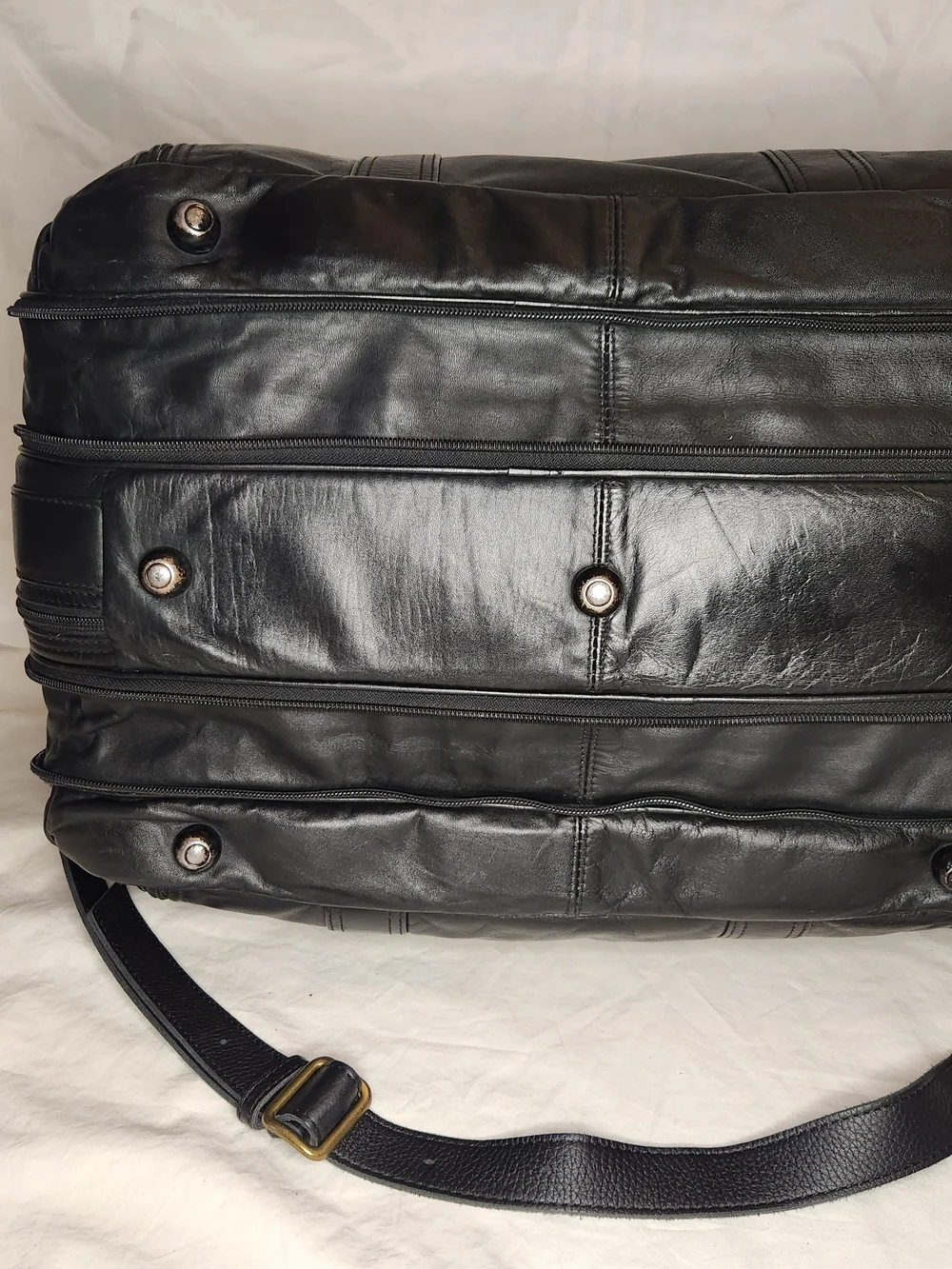 VTG TUMI COLOMBIAN DUAL EXPANDABLE NAPA LEATHER BRIEFCASE CARRYon BAG BLACK